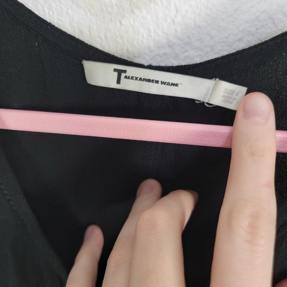 T By Alexander Wang Women's Sleeveless Snap Button Front Shirt Dress Size 4 - Picture 4 of 6